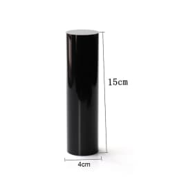Black Solid Cylinder Acrylic Perspex Display Block Stand Ring Earring Necklace Holder Organizer Jewelry Counter Add Height Riser