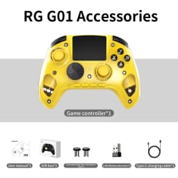 Anbernic RG G01 / RG P01 Retro Games Controller Hall Effect Triggers XBOX Gamepad for PC Android IOS Steam Linux Supports Bluetooth 5.3/Wired/2.4G Wireless