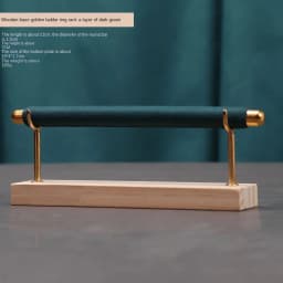 Solid Wood Base Multi-Layer Ring Display Rack with Removable Metal Sponge Stick Ring Holder for Jewelry Storage Organization