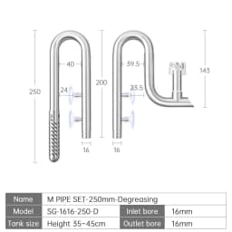 Week Aqua Fish Tank 304 Stainless Steel Filter Tube With Surface Skimmer For Inflow And Outflow Of Lily Tubes Aquarium