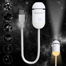 2-in-1 Mini Galaxy Projector Night Light USB Starry Sky Night Light Projector with 360° Rotating Design Mini LED Projection Lamp