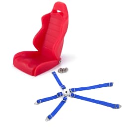 AXSPEED Simulation Rubber Driver Chair Seat & Belt for Axial Wraith 90018 90020 90031 1/10 RC Crawler Car Decoration Parts