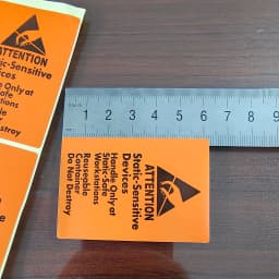 100pcs CAUTION STATIC SENSITIVE DEVICES Electronics Products Safety Warning Label Static-free Workstation Reminder Sticker