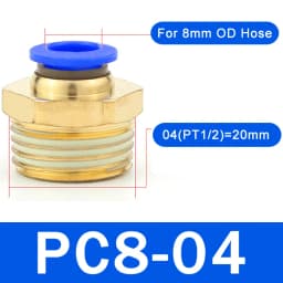 20/50PCS Pneumatic Air Connector Fitting PC 4mm 6mm 8mm 10mm 12mm Thread 1/8" 1/4" 3/8" 1/2" Hose Fittings Pipe Quick Connectors