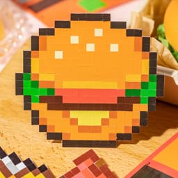 2Style 24pcs/bag Pixel Story Bead Scenery Sticker Book Handbook Material Stickers DIY Photo Frame Scrapbook Notebook Cup Laptop