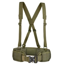 Tactical Battle Combat Air-soft Padded Equipment Molle Waist Belt with Adjustable Suspenders Free Straps