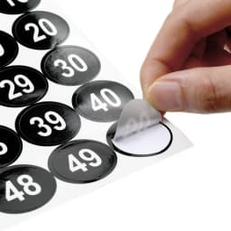5pcs/Bag Number 1-50 Color Circular Adhesive Sticker -1 Inch Waterproof Code Number Label Clothing Size Label
