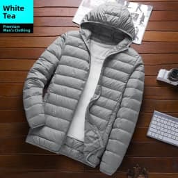 Men's Winter Lightweight down Cotton Jacket Short Casual Stand Collar Warm Top Dad's Cotton Coat Outerwear Slim Fit Style