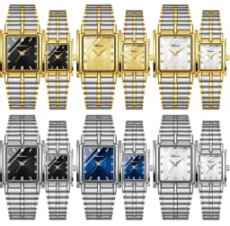 CHENXI 106 New 1pc Fashion Couple Exquisite Rectangle Watch Quartz Top Brand Stainless Steel Male and Female Couple Watch Gift