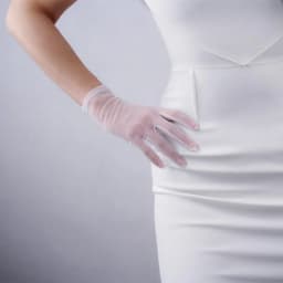 Transparent Ultra Thin Wedding Bridal Elasticity Mesh Short Gloves Women Black White Etiquette Party Pageant Perform Prom Gloves