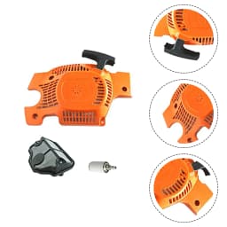 Backlash Pull Starter and Air Fuel Filter Kit Compatible with For HS 36 41 136 137 141 142 for Outdoor Equipment