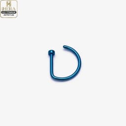 1/10PCS ASTM F136 Titanium Fake Nose Ring Hoop Non Piercing D Shape Nostril Lip Septum Earring Body Jewelry Kit