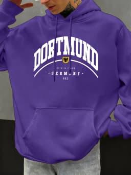 Dortmund Germany Letter Pattern Autumn Hoody Men Casual Oversize Hoodies Fashion Fleece Clothing Personality Unisex Pullover