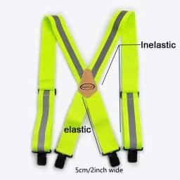 Heavy Duty Work Suspenders for Men X-Back Gripper Clasps Adjustable Strap Fully Elastic Adult Widen Men's Suspender