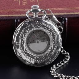 Luxury Gold Moon Phase Without Cover Mechanical Pocket Watch Antique Pendant Pocket Clock High Grade Gifts for Men