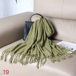 Luxury Solid Winter Scarf Women Pashmina Shawls Soft Scarves Wraps Cashmere Feel Blanket Warm Stoles for Lady Outdoor Bufanda