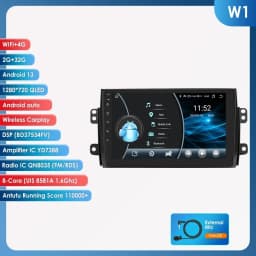 Hizpo Android Car Radio for Suzuki SX4 2006-2013 Fiat Sedici 2005-2014 Multimedia Video Player Navigation 2din Carplay Stereo BT