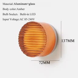 IWHD Glass Lampshade LED Wall Lamp Sconce 4 Colors Beside Bedroom Living Room Bathroom Mirror Stair Light Wandlamp Applique