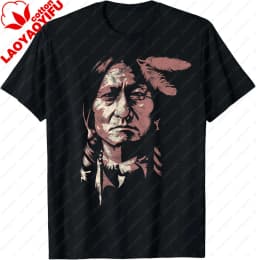Sitting Bull Native American Chief Indian Warrior Men Women T-Shirt Unisex Summer Streetwear Tops Cotton Graphic T Shirts