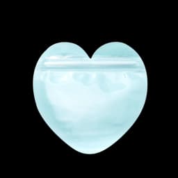 10Pcs Iridescent Zip Lock Bag Transparent Heart Plastic Seal Bags for Jewelry Display Necklace Earrings Bracelet Packaging