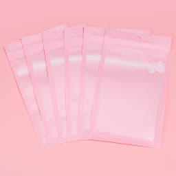 20pcs/lot Pink Clear Ziplock Bag Bow Tie Candy Cookies Packaging Bags Jewelry Ornament Beads Storage Pouches Gifts Snack Bag