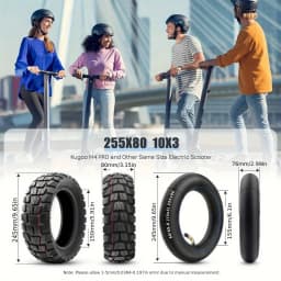 New 255x80 Tyre for Kugoo M4 Pro, KUKIRIN G2, Inokim oxo, Kugoo G1, Dualtron VICTOR Electric Scooter Off-Road 10 Inch Tire