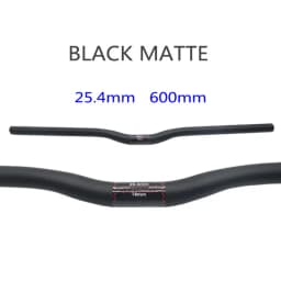 25.4 Full Carbon Handlebar Folding Bike Horizontal Handle Bar 400-700MM One-Shaped Ultralight Bicycle Straight Handlebar