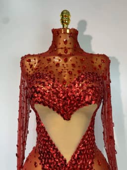 High Quality Rhinestone Sequin Sexy See Through Mesh Mini Dress Women Evening Party Nightclub Singer Stage PerformanceCostume