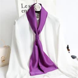 Red Solid Color Long Silk Scarf Female Hair Scarves Silk Satin Neck Scarf For Women 14*145CM Headbands Plain Bag Ribbon Lady