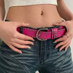 Ladies' Retro Rivet Belt, with an American Style Design Resembling a Belt, Paired with Skirts and Jeans for Decoration