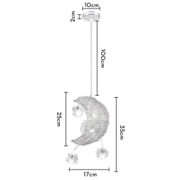 Modern Creative Pendant Light Moon Star Suspension Kids Bedroom Hanging Lamp Christmas Decorations For Home Fixture Lighting LED