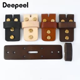 1/2Pcs Deepeel 3.8cm Leather Loop for Men's Waist Belts Cowhide Ring Metal Buckle Pure Copper Rivet Belt Tail Fixing Accessories