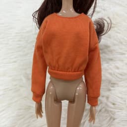 1/6 Doll Clothes Long-sleeved Sweater Pants Denim Grid Daily Wear Accessories Dress Up for Barbie Girl Gift
