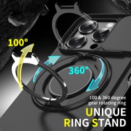 Heavy-duty Rugged Magnetic Stand Case For iPhone 18 17 Air 16 E 15 14 13 12 Pro Max Plus Slide Camera Protect For Magsafe Cover