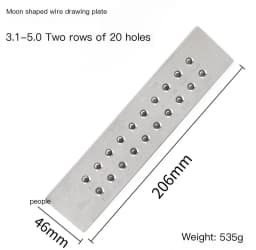 1PC Tungsten Carbide Wire Drawplate for Jewelry Making Round Rectangle Hexagon Oval Square Shape , Jewelry Tool