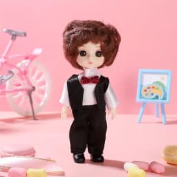 16cm DIY Dress Up Doll BJD Doll 1/12 with Clothes and Shoes Movable 13 Joints Cute Sweet Face Girl Gift Child Toys Princess Doll