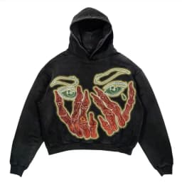 Retro hooded sweatshirt skull print flame Y2K retro hooded pullover jacket street style goth casual fashion men's Harajuku top