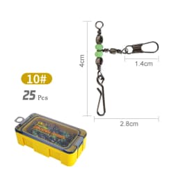 New 8# 10# Luya Shrimp Fishing Group Luminous Ball Bearing Rolling and Rotating Solid Ring Buckle Set Pin Set Fishing Connector
