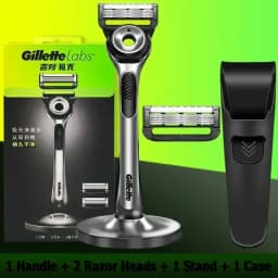 Gillette Labs Razor Aurora Series Flexdisc Manual Safety Shaver Shaving Machine 2pcs 5-Layer Blade Refills with Magnetic Stand
