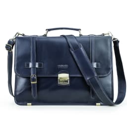 CONTACT'S Men's Bag Crazy Horse Leather Briefcase Men Business Bag For 14" Laptop Quality Leather Shoulder Messenger Bags Male