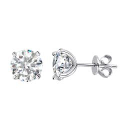 FEOBUR Sparkling 0.2-3CT Moissanite Stud Earring Rose Gold Color 925 Sterling Silver Lab Diamond Ear Studs Women Party Jewelry