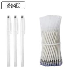 4-40Pcs High Temperature Disappearing Fabric Marker Pen Erasable Refill Pens For Patchwork Fabric PU Leather Mark Sewing Tools