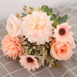 Artificial Flowers Autumn Roses Silk Hydrangea Daisies Home Table Bouquet Decoration Wedding Bridal Christmas Fake Flower Decor