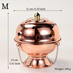 Multifunctional Hanging Incense Burner Red Copper Engraved Stupa Aromatherapy Stove Meditation Smoke Furnace Altars Decorative