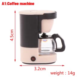 :12 Dollhouse Miniature Juice Machine Cup Set Coffee Machine Mixer Machine Model Kitchen Doll Electrical Appliance Model Toys