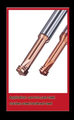 New DLC M1 M6 M8 M10 M16 HRC65 Tridentate Thread Cutter Bit Three Teeth Aluminum Processing Tungsten Steel Alloy Thread Mills