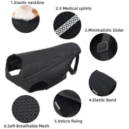 Pet Dog Back Protective Vest IVDD Intervertebral Disc Disease Recovery Brace Pet Back Pain Relief Support Harness Pet Supplies