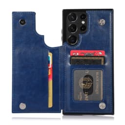 for Samsung Galaxy S22 Ultra Cover Wallet Case ID Credit Card Slot Holder Cash Pocket Sleeve PU Leather Magnetic Closure Case