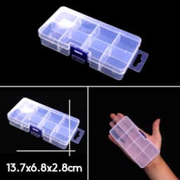 Rectangle Round Square Transparent Plastic Carrying Case For Bead Compartment Adjustable Container Jewelry Storage Box Wholesale