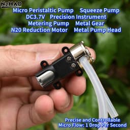 1PC DC 3V 3.7V Micro Peristaltic Pump Squeezing Dosing Pump Mini N20 Full Metal Gear Metering Pump Lab Analytic DripFlow Control